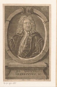 Portret van Johann Gottlieb Heineccius
