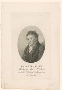 Portret van Johann Gottlob Bernstein