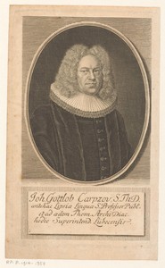 Portret van Johann Gottlob Carpzov