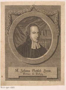 Portret van Johann Gottlob Heym
