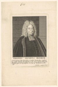 Portret van Johann Gustav Reinbeck