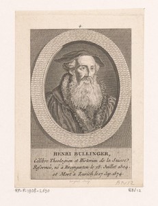 Portret van Johann Heinrich Bullinger