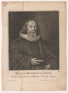 Portret van Johann Heinrich Faber