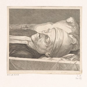 Portret van Johann Heinrich Lavater op zijn doodsbed