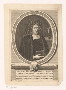 Portret van Johann Heinrich Majus op 56-jarige leeftijd