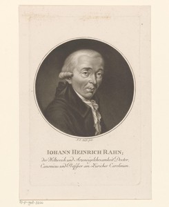 Portret van Johann Heinrich Rahn