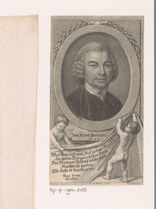 Portret van Johann Heinrich Röding op 44-jarige leeftijd