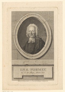 Portret van Johann Heinrich Samuel Formey