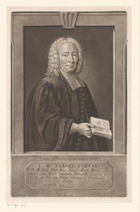 Portret van Johann Heinrich Samuel Formey