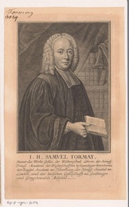 Portret van Johann Heinrich Samuel Formey