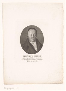 Portret van Johann Heinrich Schinz