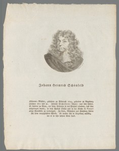 Portret van Johann Heinrich Schönfeld