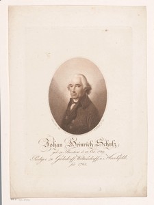 Portret van Johann Heinrich Schulz