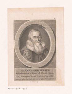 Portret van Johann Heinrich Waser