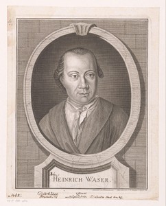 Portret van Johann Heinrich Waser