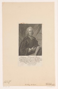 Portret van Johann Hinrich Pratje