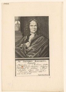 Portret van Johann Jacob Baier