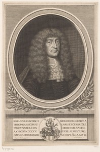 Portret van Johann Jacob Kerscher op 48-jarige leeftijd