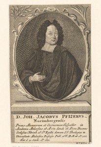 Portret van Johann Jacob Pfitzer