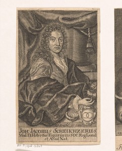 Portret van Johann Jacob Scheuchzer