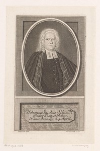 Portret van Johann Jacob Schmidt