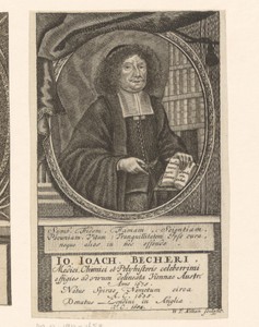 Portret van Johann Joachim Becher