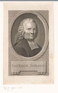 Portret van Johann Joachim Spalding