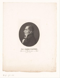 Portret van Johann Konrad Appenzeller