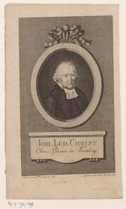 Portret van Johann Ludwig Christ