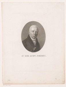 Portret van Johann Ludwig Formey