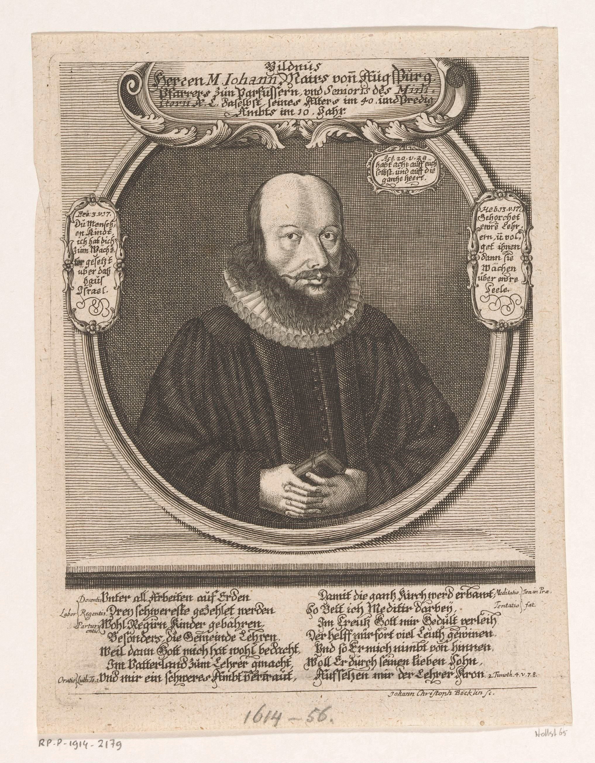 Portret van Johann Mair by Johann Christoph Boecklin