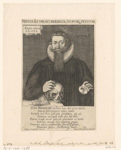 Portret van Johann Mannich op 49-jarige leeftijd