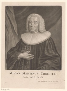 Portret van Johann Martin Christell