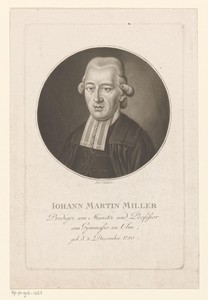 Portret van Johann Martin Miller