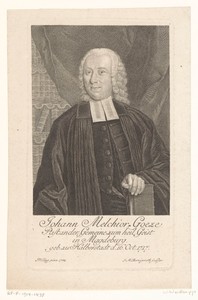 Portret van Johann Melchior Goeze