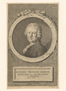 Portret van Johann Michael Heinze