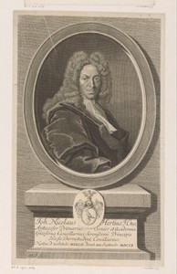 Portret van Johann Nicolaus Hertius