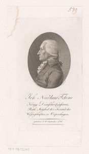 Portret van Johann Nicolaus Tetens