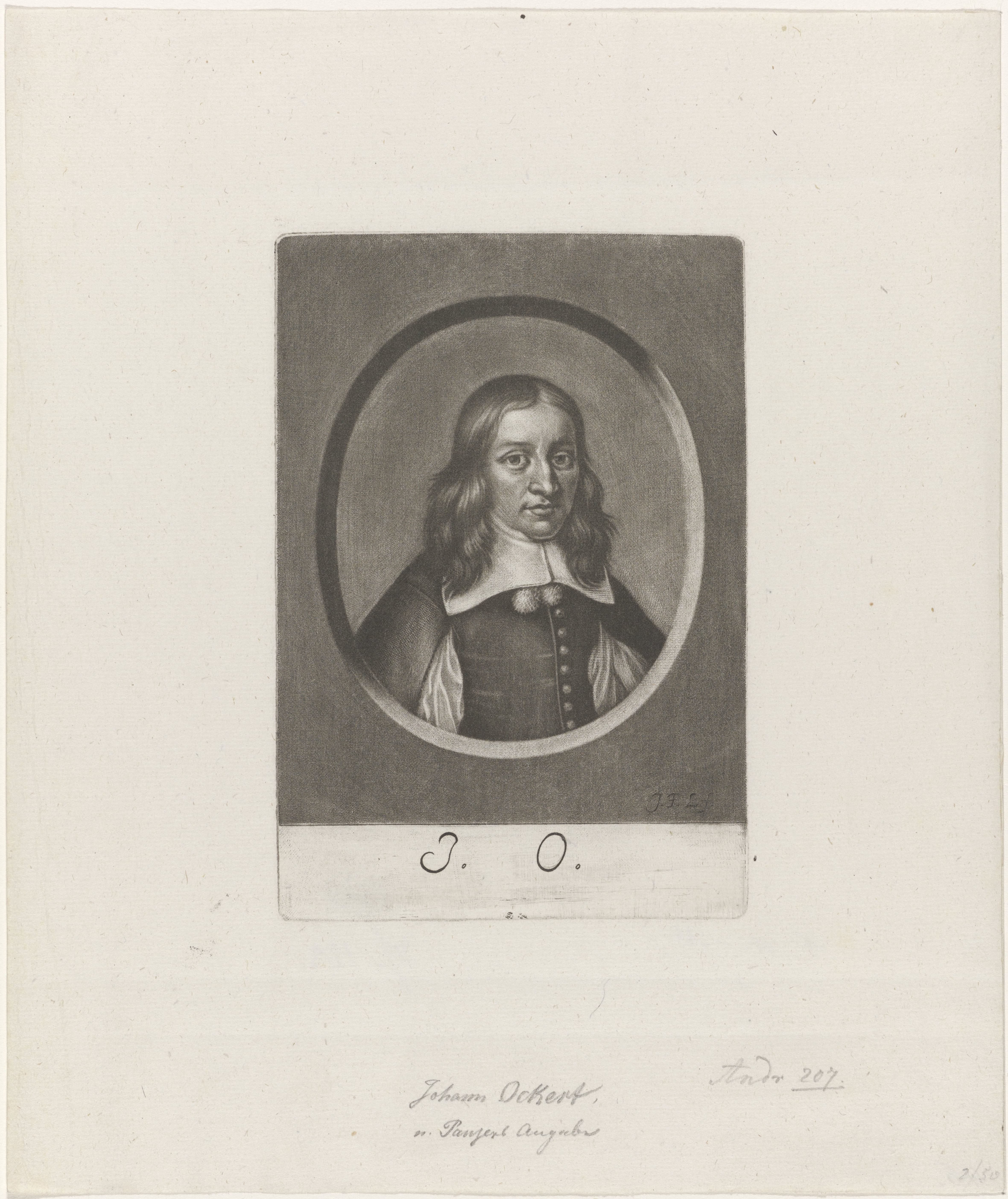 Portret van Johann Ockert by Johann Friedrich Leonard