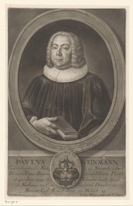 Portret van Johann Paulus Weinmann