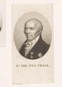 Portret van Johann Peter Frank