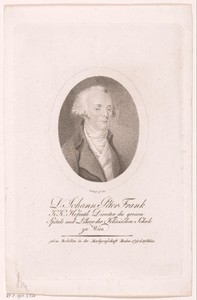 Portret van Johann Peter Frank