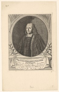 Portret van Johann Philipp Pfeiffer