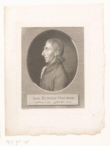 Portret van Johann Rudolf Maurer