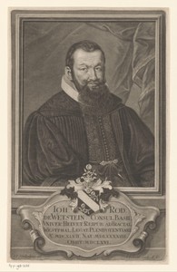 Portret van Johann Rudolf Wettstein