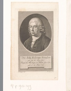 Portret van Johann Salomo Semler