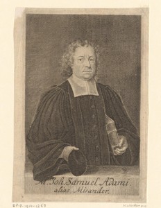 Portret van Johann Samuel Adami
