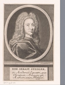 Portret van Johann Sebastian Stedler
