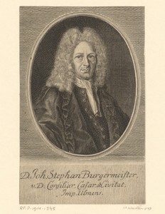 Portret van Johann Stephan Burgermeister