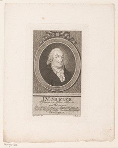 Portret van Johann Volkmar Sickler